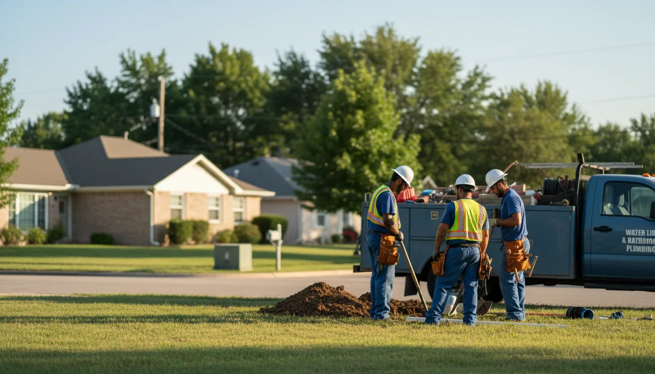 Residential water line and bathroom plumbing service in Adams, NE